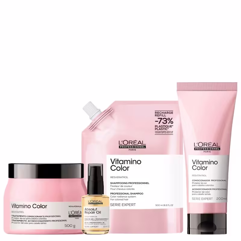 Quarteto L'Oréal Professionnel Vitamino Color Resveratrol Salão (4 Produtos)
