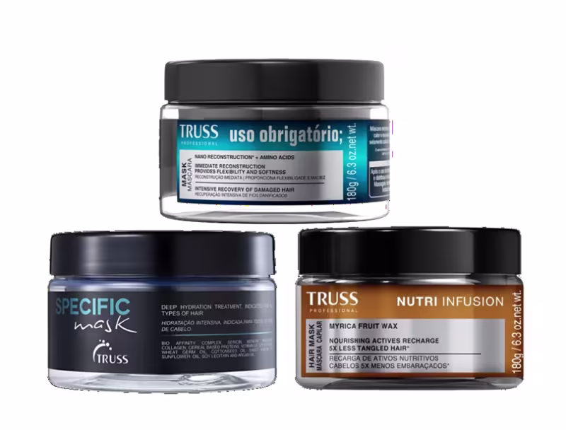 Cronograma Capilar TRUSS - Recuperação Intensa (3 Máscaras 180g)