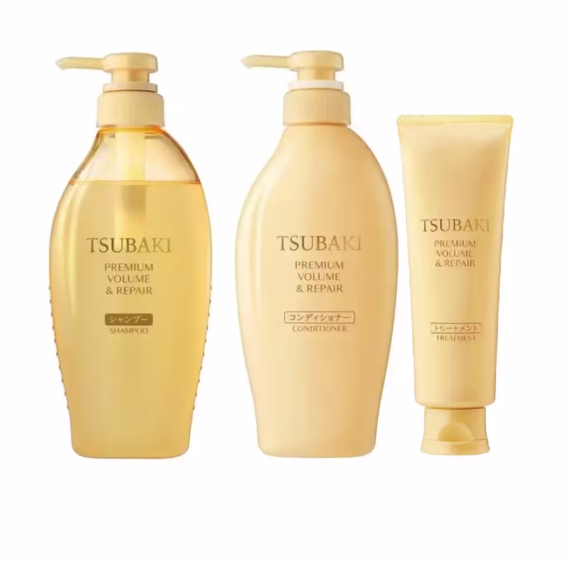 Kit Tsubaki Premium Volume & Repair Trio (3 Produtos)