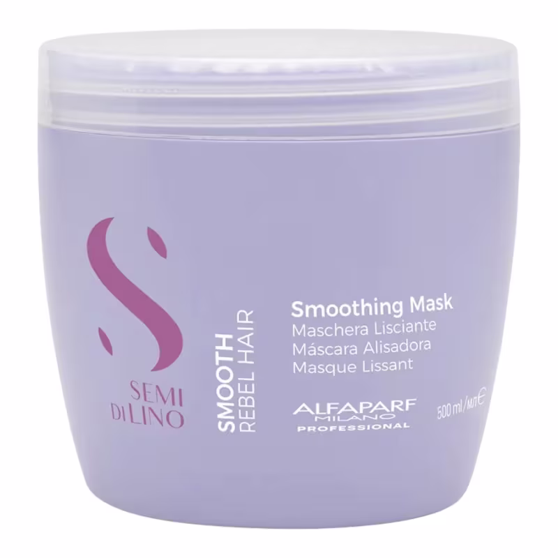 Kit Alfaparf Professional Semi Di Lino Smooth Smoothing - Shampoo 1L + Máscara 500ml + Cream Leave-In 125ml