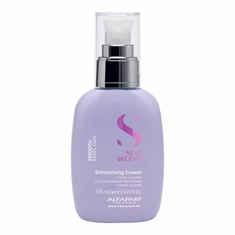 Kit Alfaparf Professional Semi Di Lino Smooth Smoothing - Shampoo 1L + Máscara 500ml + Cream Leave-In 125ml