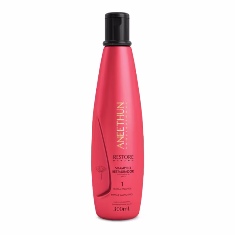 Kit Aneethun Restore System - Shampoo 300ml + Máscara 250g + Finalizador 250g + Acidificante 210ml + Booster Capilar 40ml