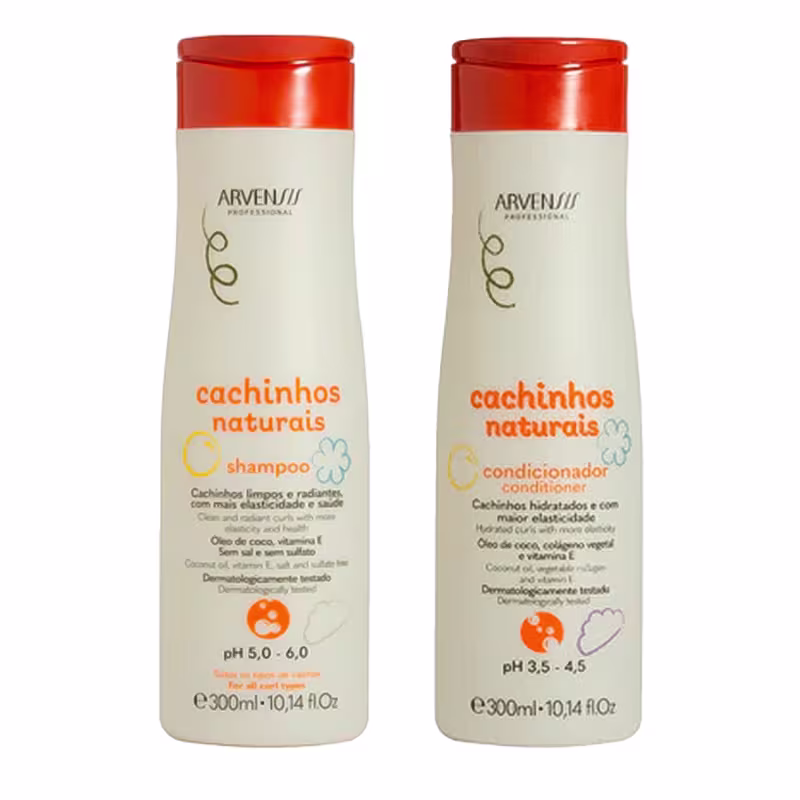 Kit Arvensis Cachinhos Naturais Shampoo 300ml + Condicionador 300ml