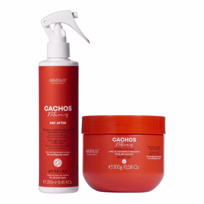 Kit Arvensis Professional Cachos Naturais - Day After 250ml + Máscara 300g