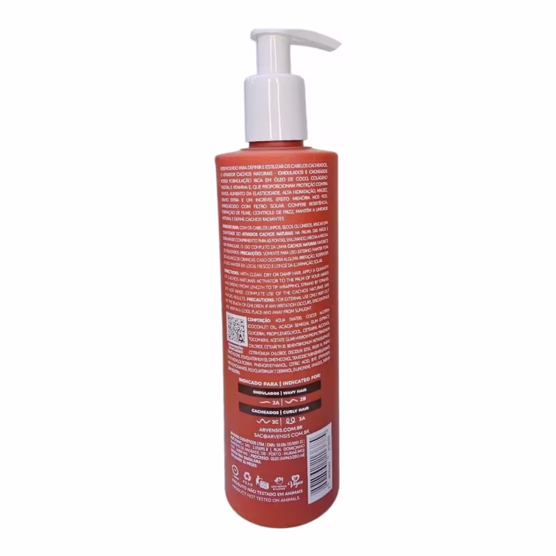 Kit Arvensis Professional Cachos Naturais - Shampoo 300ml + Ativador 300ml + Geleia Suave Fixação 300g