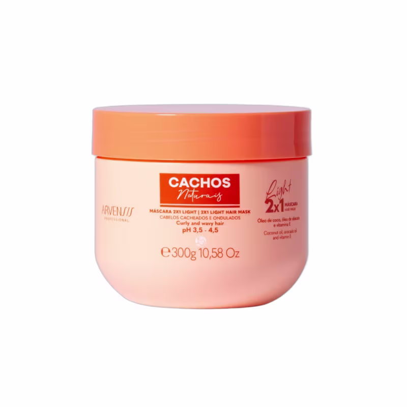Kit Arvensis Cachos Naturais Light - Shampoo + Geleia Light 300ml & Mascara 2x1 300g & Mousse 150ml