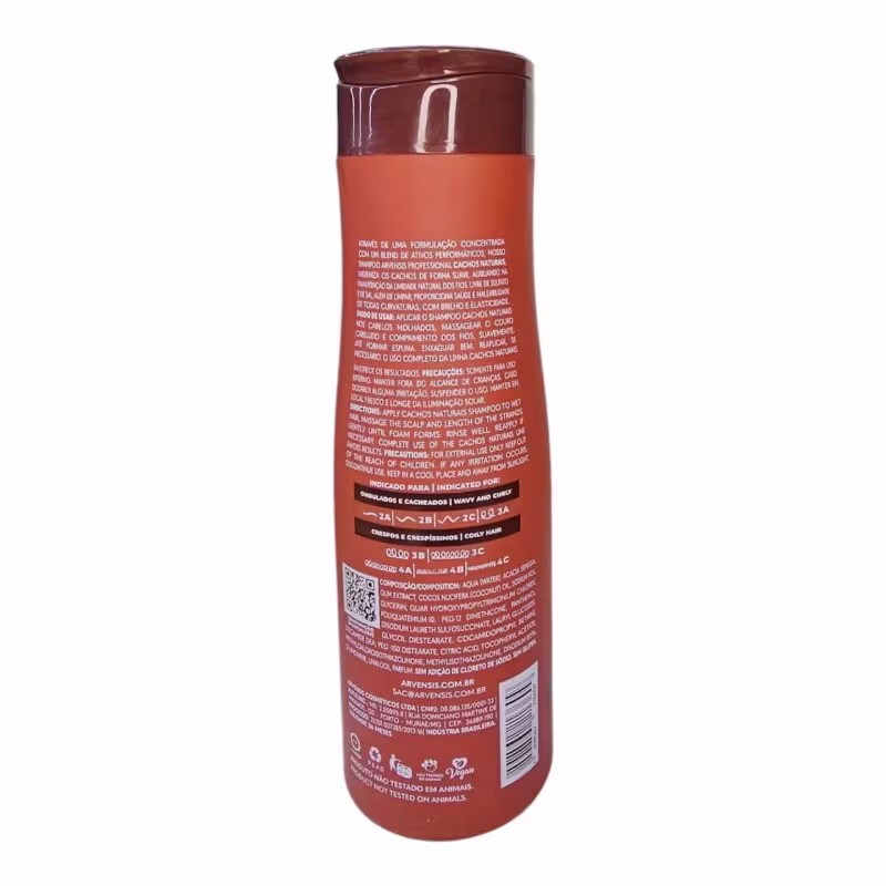 Kit Arvensis Cachos Naturais Light - Shampoo + Leave-In 300ml & Máscara 2x1 300g & Mousse 150ml