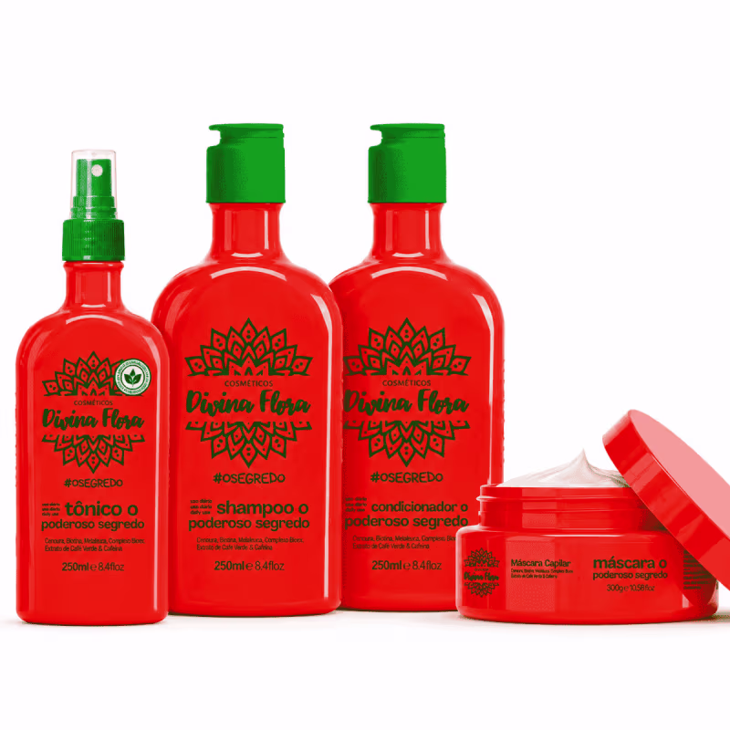 Kit Capilar Divina Flora O Poderoso Segredo 4 Produtos