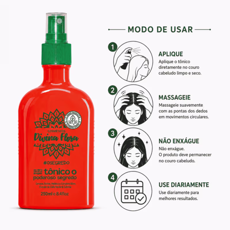 Kit Capilar Divina Flora O Poderoso Segredo 4 Produtos