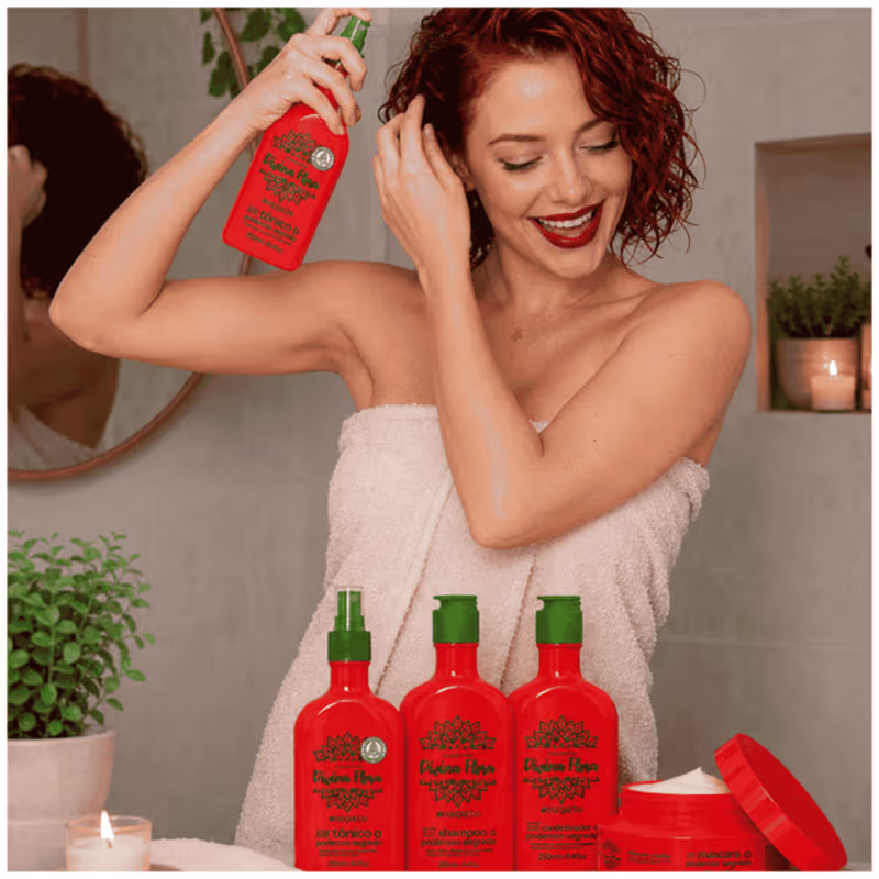 Kit Capilar Divina Flora O Poderoso Segredo 4 Produtos