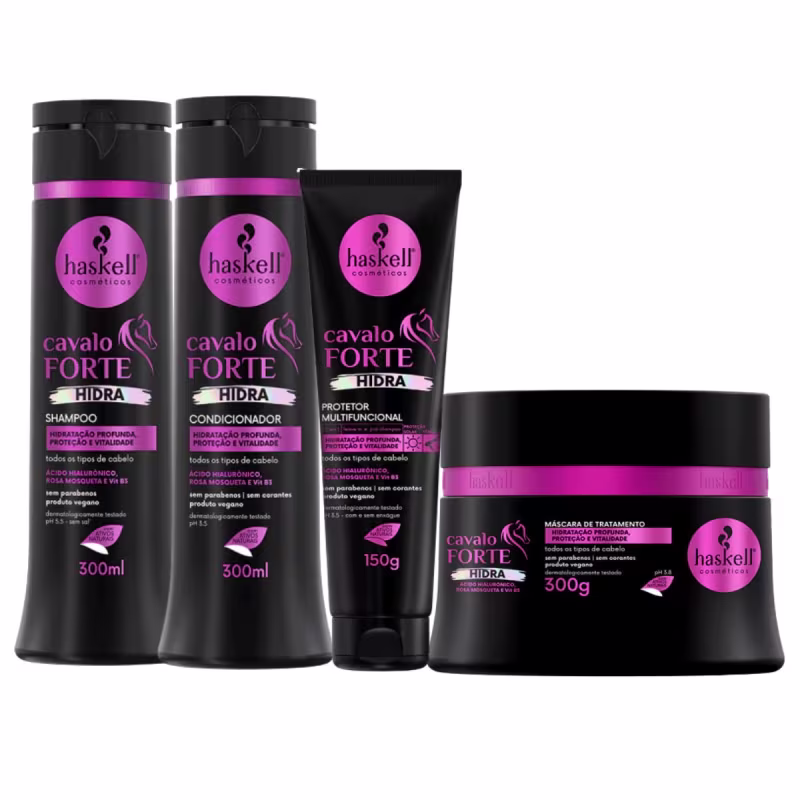 Kit Haskell Cavalo Forte Hidra 4 produtos 300