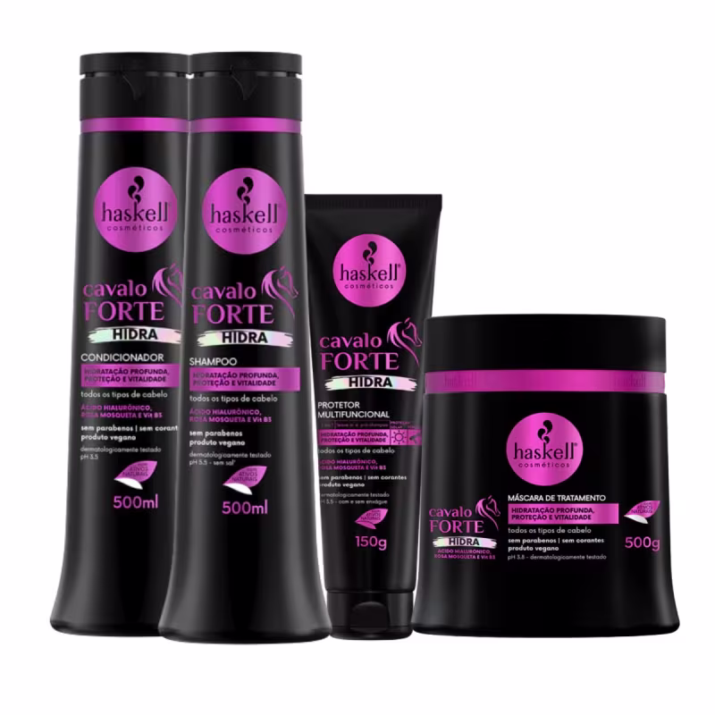Kit Haskell Cavalo Forte Hidra 4 produtos 500