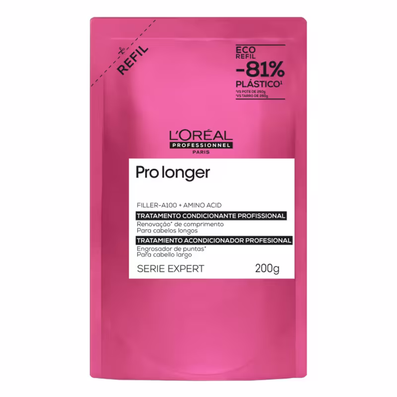 Kit L'oréal Professionel Pro Longer Refil Shampoo 240ml + Refil Máscara 200g