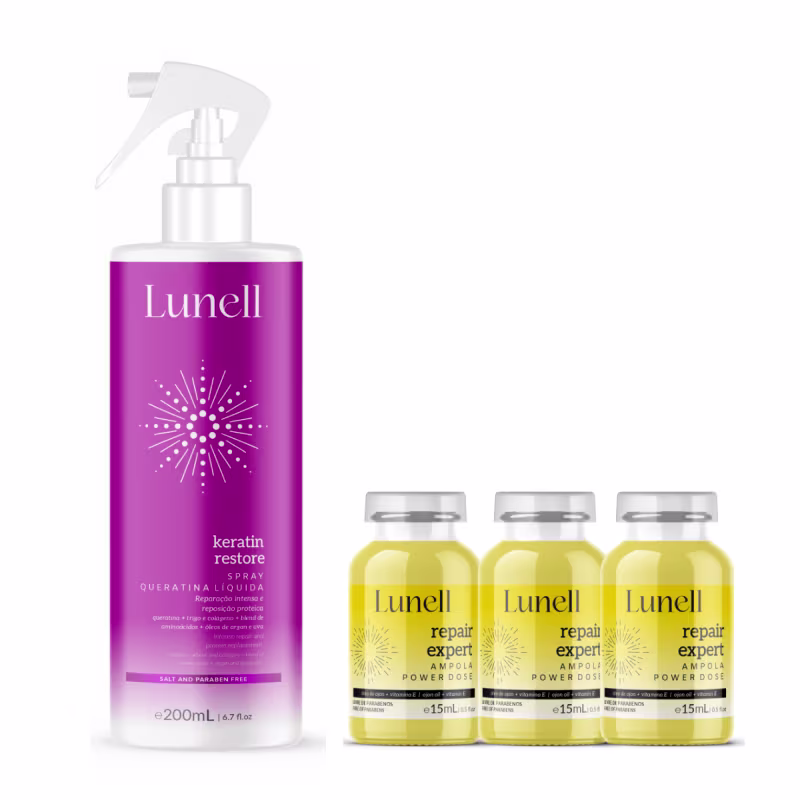 Kit Reconstrução Power Restore Lunell (4 Produtos)