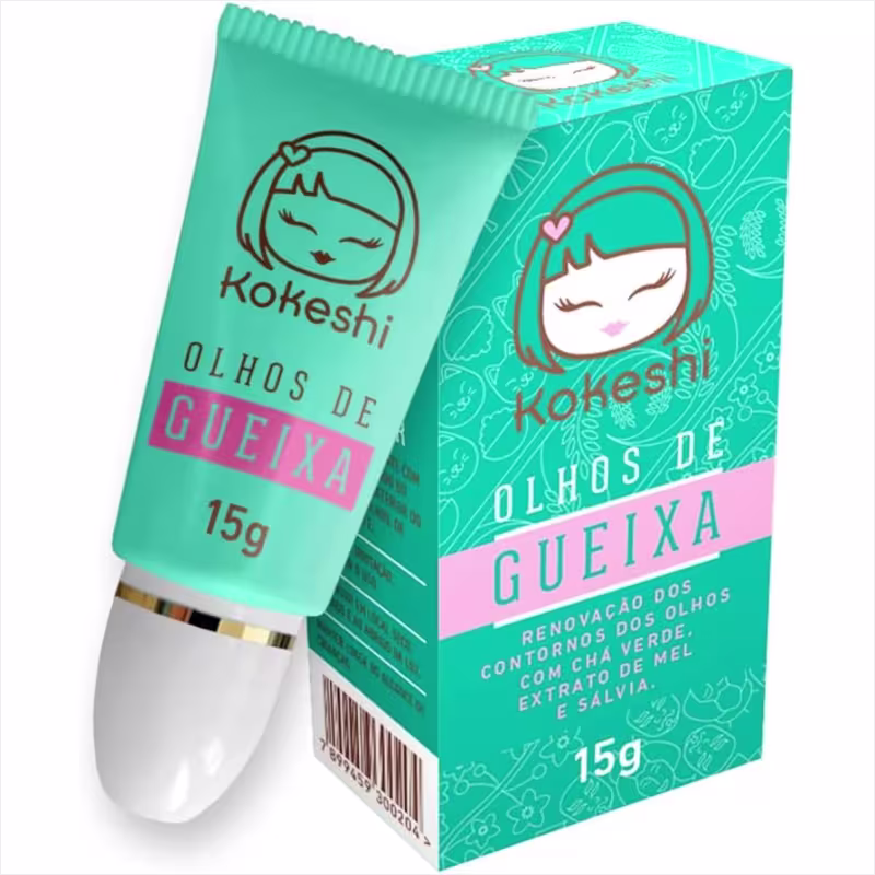 Kit Kokeshi Pele Porcelana+Gota De Colágeno+Olhos de Gueixa