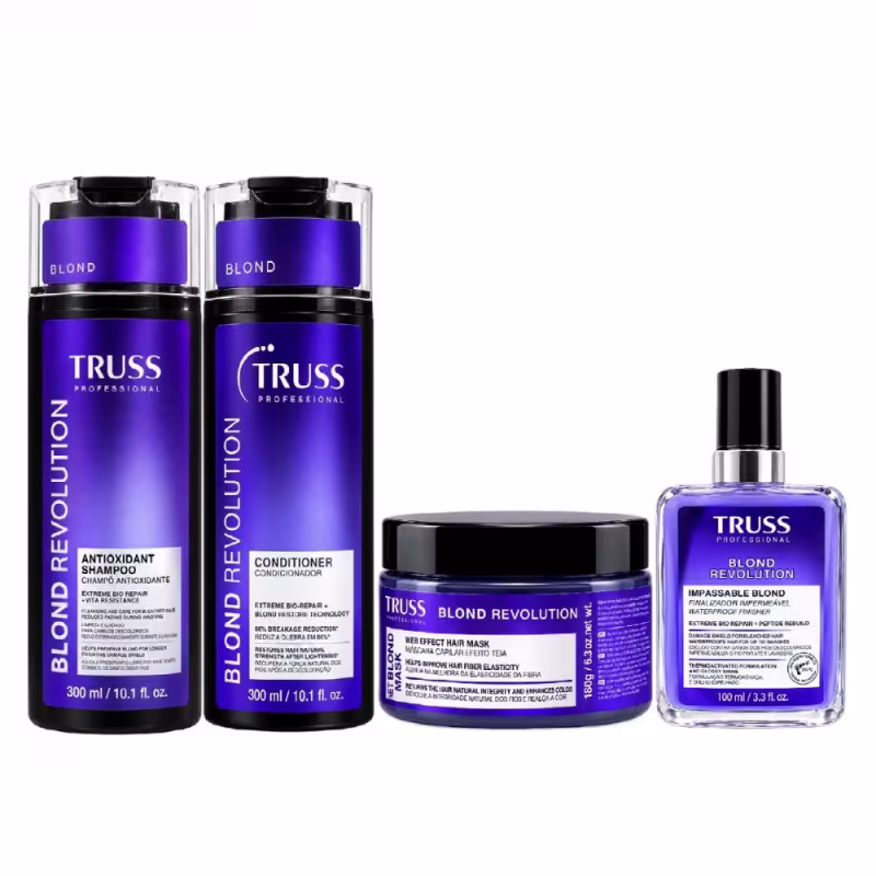 Kit Truss Blond Revolution - Shampoo & Condicionador 300ml  + Máscara 180g + Finalizador 100ml