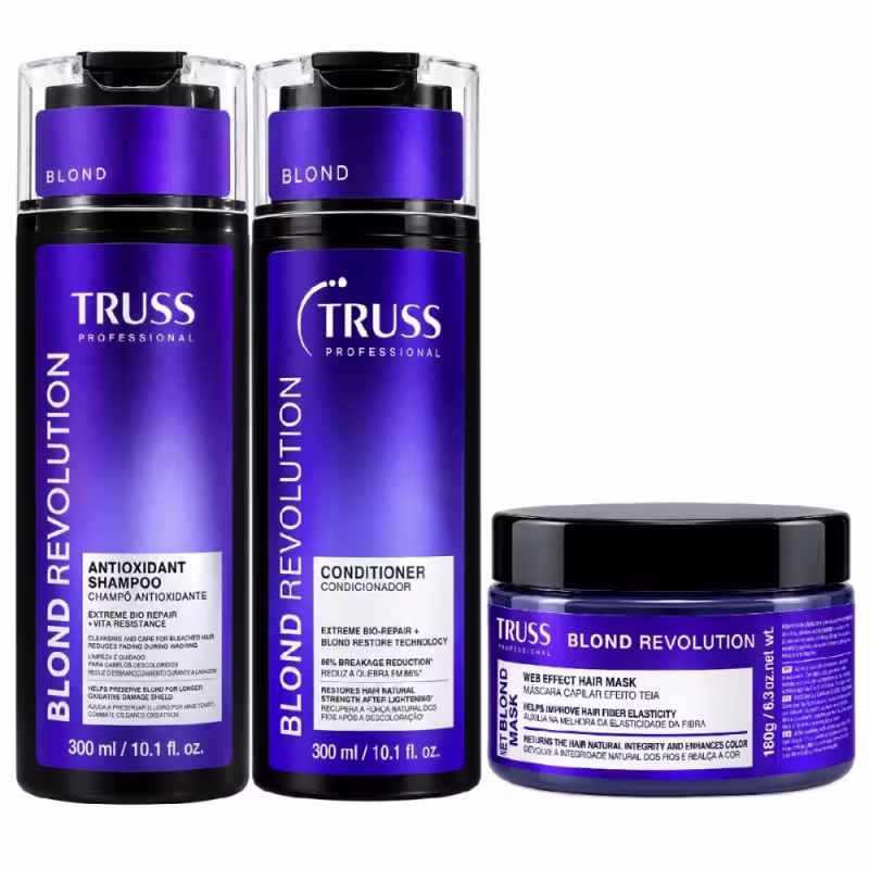 Kit Truss Blond Revolution - Shampoo & Condicionador 300ml  + Máscara 180g