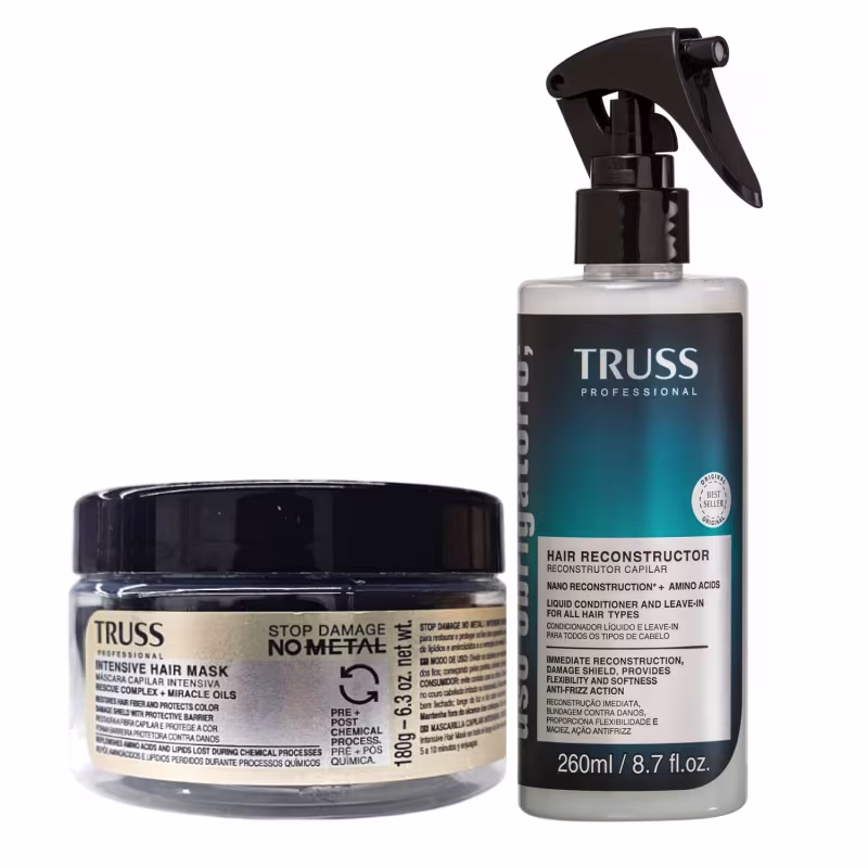 Kit Truss No Metal - Máscara 180g + Spray Uso Obrigatório 260ml
