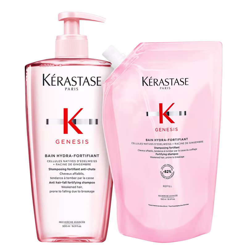 Kit com shampoo e refil Genesis, da marca Kerastase.