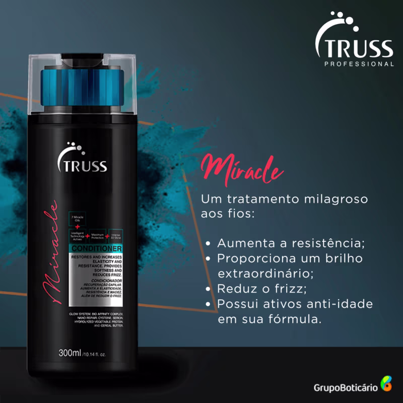 Shampoo Miracle, da marca TRUSS. Um tratamento milagroso aos fios.