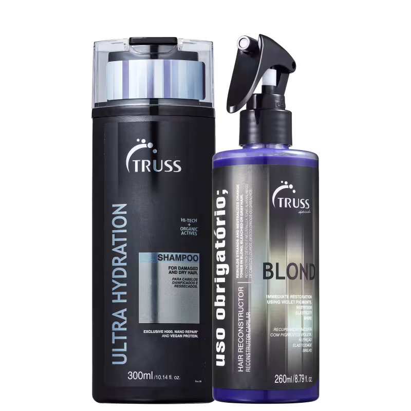 Shampoo Ultra Hydration e Uso Obrigatório Blond.