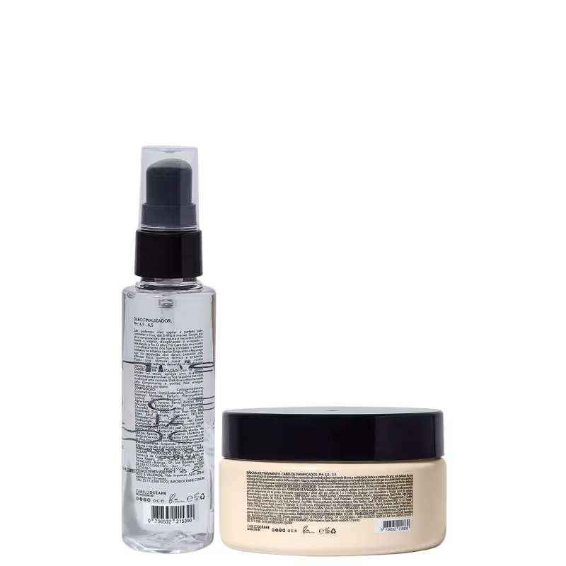Kit Océane Cabelos Quimicamente Tratados + Óleo Capilar Glow. 2 produtos.