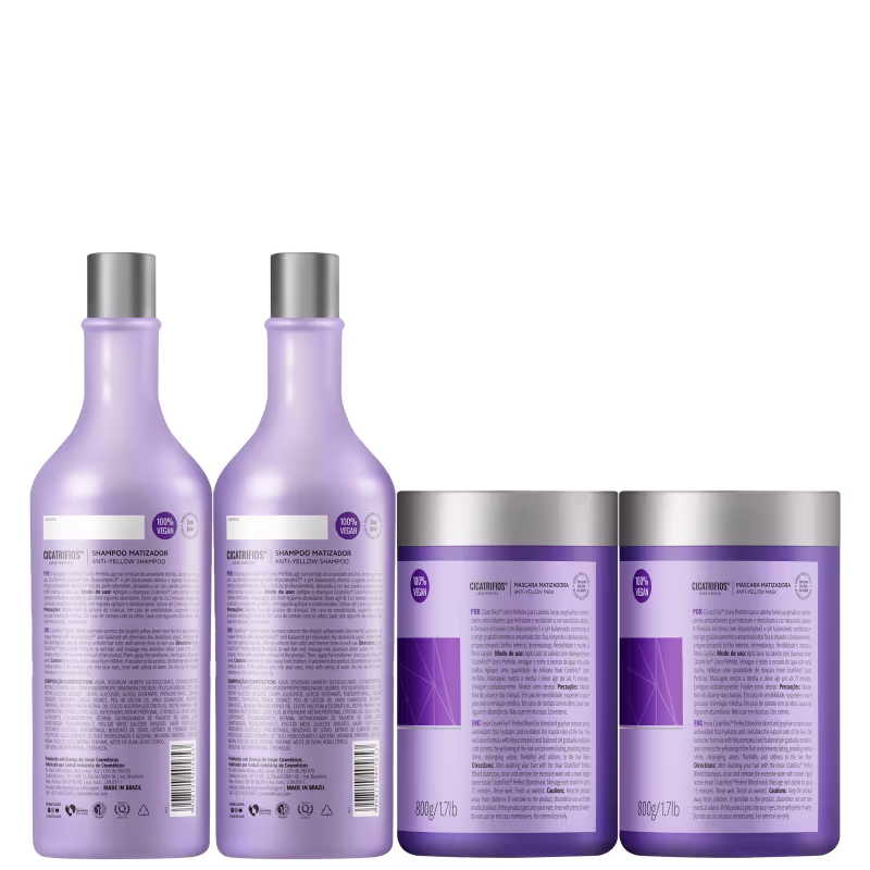 Kit Inoar Cicatrifios Loiro Perfeito Quarteto, 4 produtos.