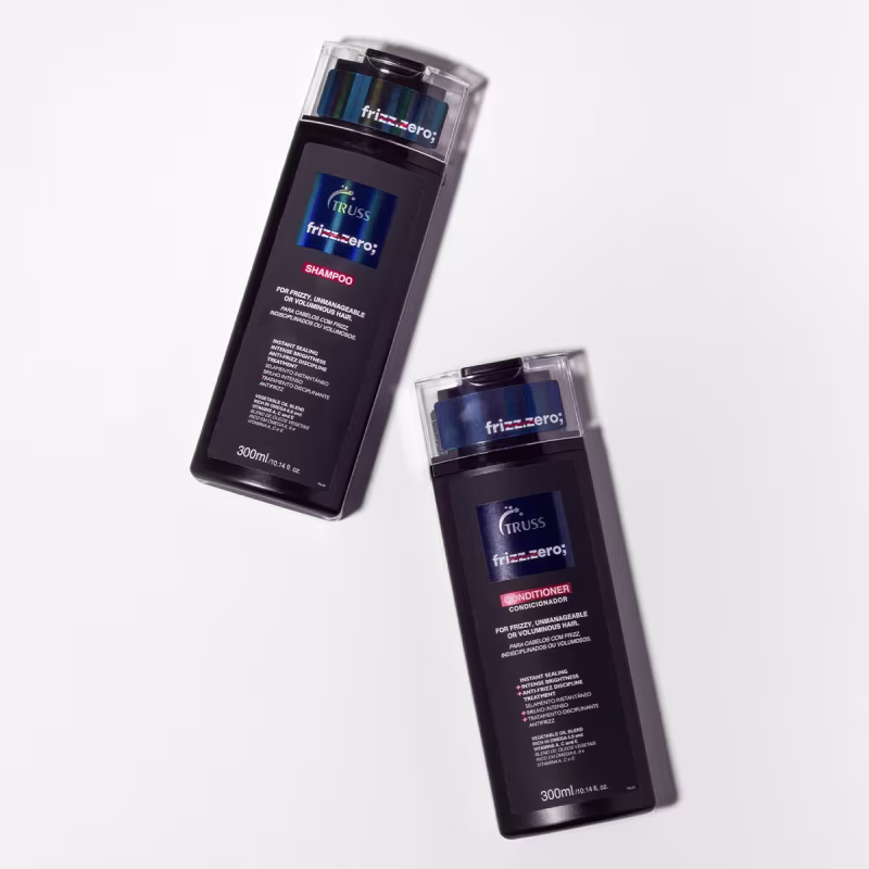 Kit TRUSS Frizz Zero + Uso Obrigatório Oil Mini, 3 produtos.
