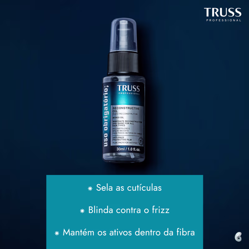 Kit TRUSS Miracle + Uso Obrigatório Oil Mini, 3 produtos.