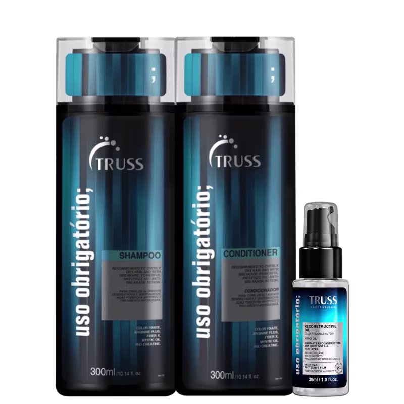Kit TRUSS Uso Obrigatório + Oil Mini, 3 produtos.