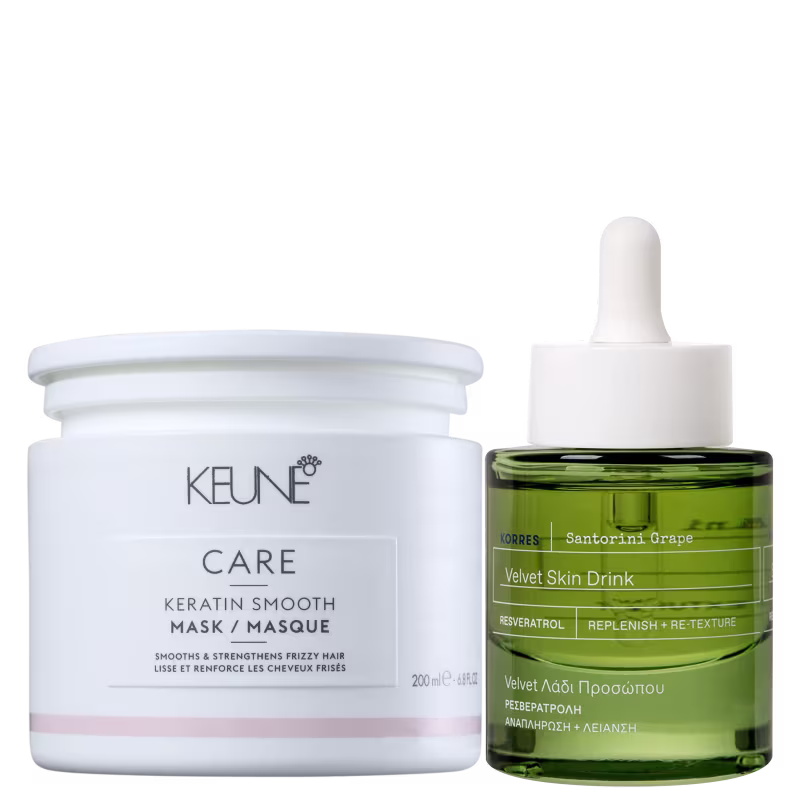 Kit Beleza na Web Keune Keratin Smooth + Korres Velvet Skin Drink