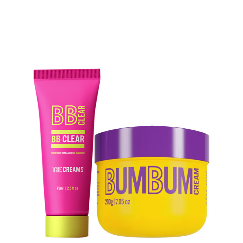 Kit Beleza Brasileira creme Bumbum Cream + uniformizador corporal BB Clear The Creams