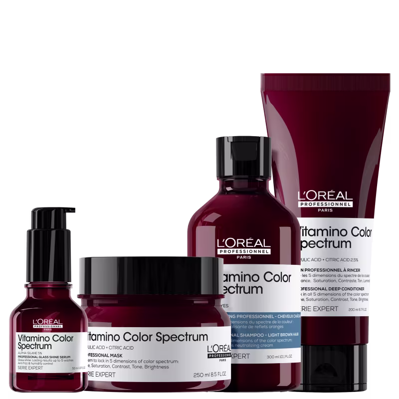 Kit L'Oréal Professionnel Vitamino Color Spectrum Quarteto, 4 produtos.