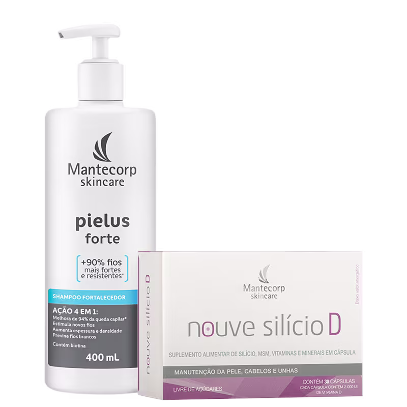 Kit Mantecorp Pielus Forte + Nouve Silicio D, 2 produtos.