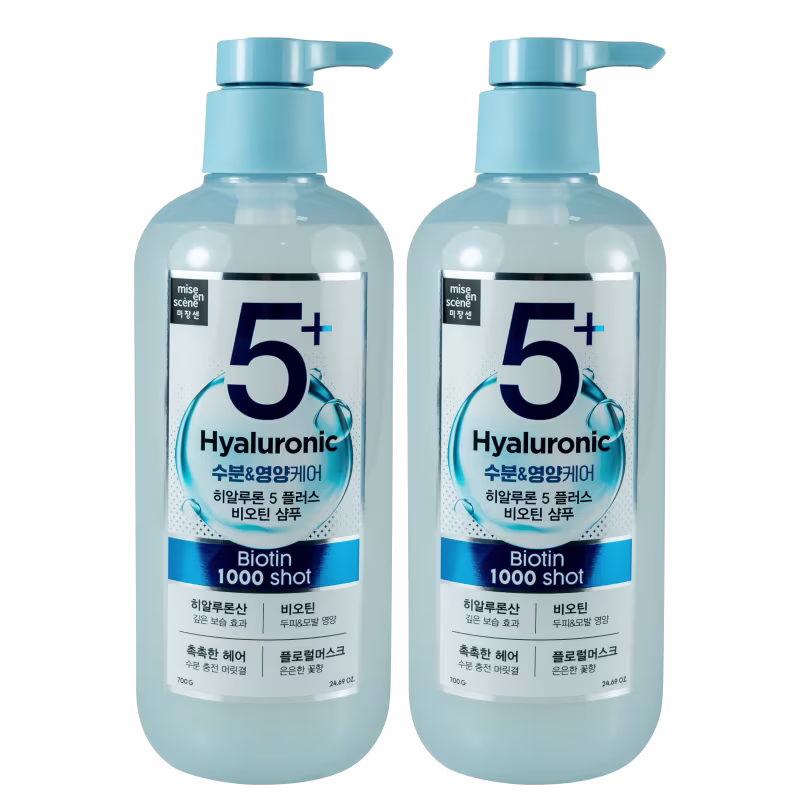Kit Mise en Scène 5+ Hyaluronic Biotin 1000 Shot Double (2 Unidades)