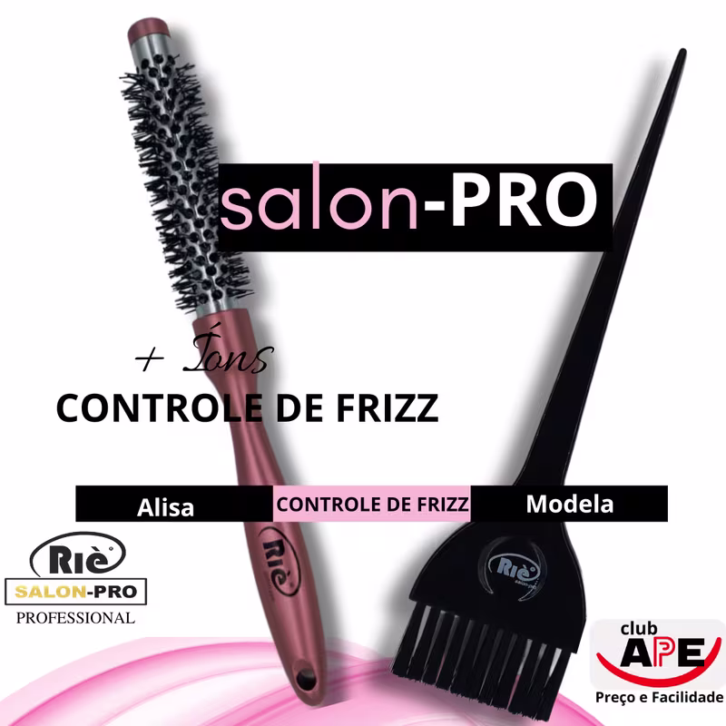 RIÈ SALON-PRO KIT 1 ESCOVA PROF SALON PRO 35 e 1 PINCEL RIE SALON PRO
