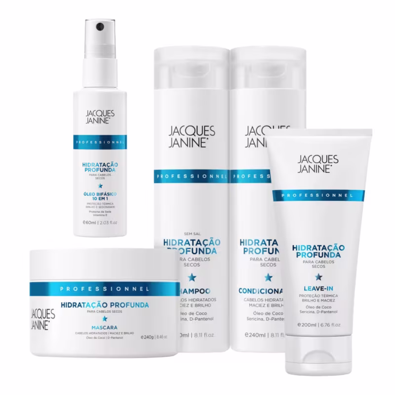 Kit Jacques Janine Profissionnel Hidratação Profunda (5 produtos)