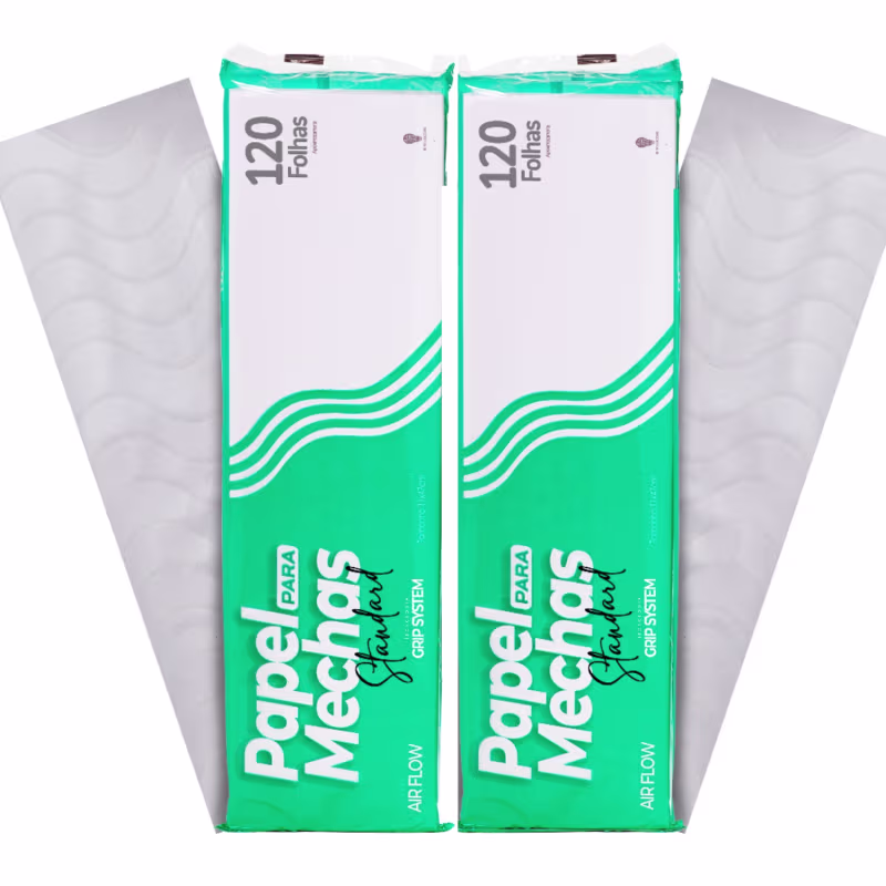 Kit Papel Para Mecha 2un. Standard Branco 11X47cm 120 Folhas