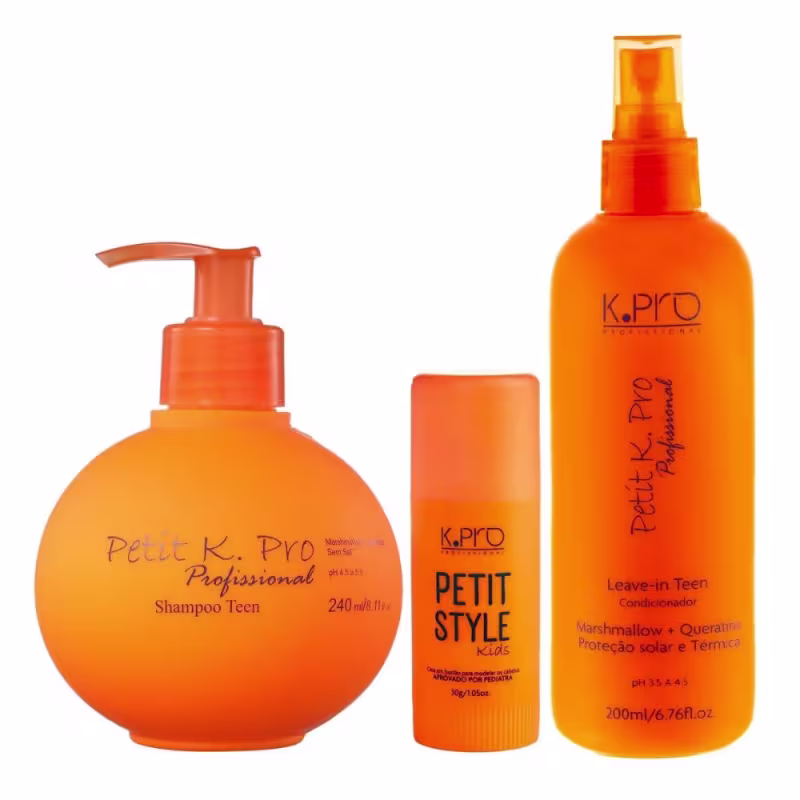 Kit K.Pro Petit com  Shampoo 240ml + Leave-In Teen 220ml + Style 30g