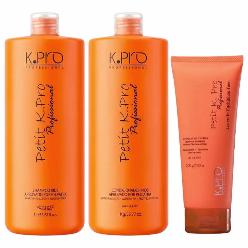 Kit K.Pro Petit - Shampoo & Condicionador 1L + Ativador de Cachos 200g