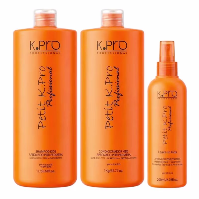 Kit K.Pro Petit - Shampoo & Condicionador 1L + Leave-In 200ml