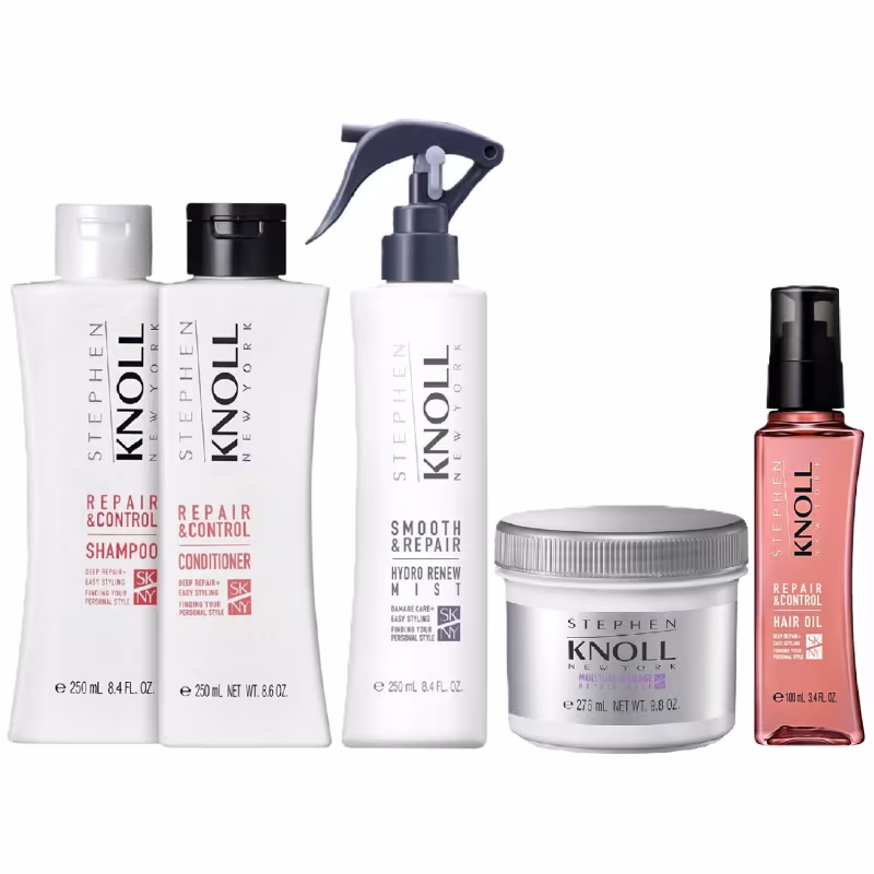 Stephen Knoll Repair & Control Shampoo & Condicionador & Leave-in Smooth 250ml + Máscara Damage 276ml + Hair Oil 100ml