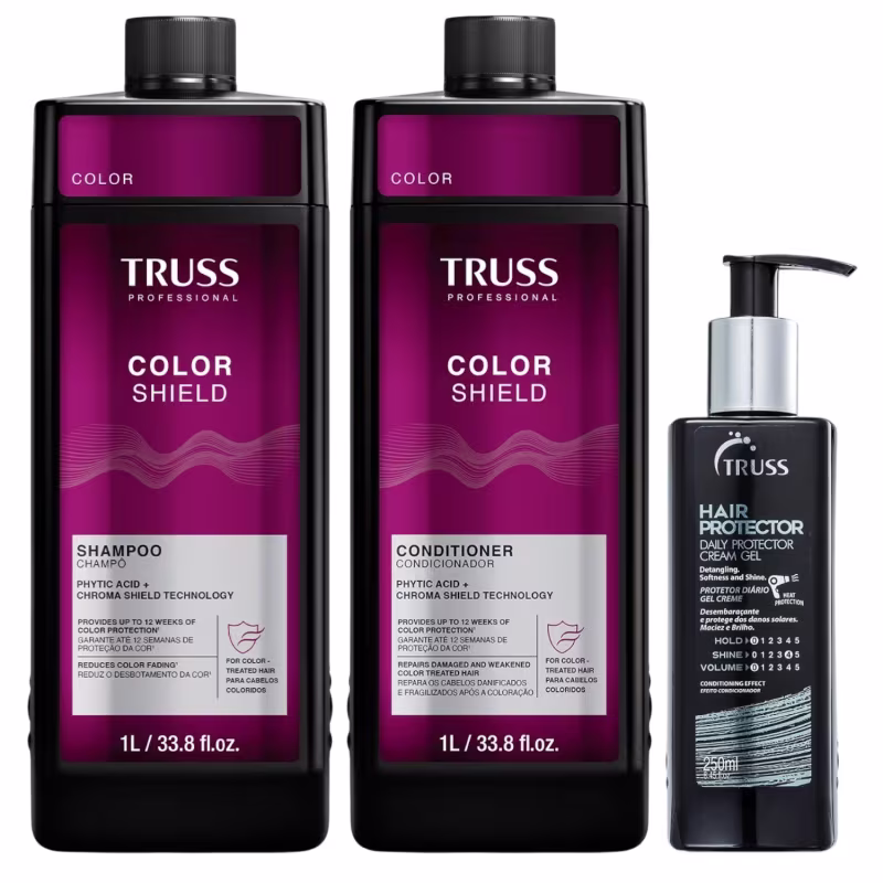 Kit Truss Color Shield - Shampoo & Condicionador 1 Litro + Hair Protector 250ml
