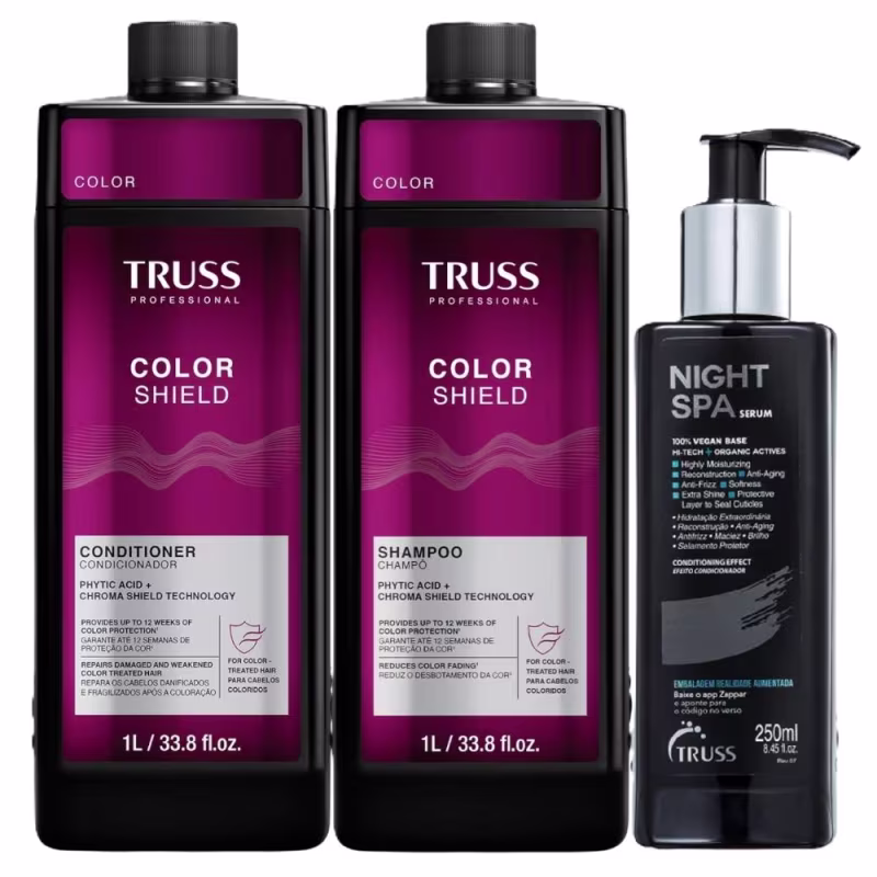 Kit Truss Color Shield - Shampoo & Condicionador 1 Litro + Night SPA 250ml