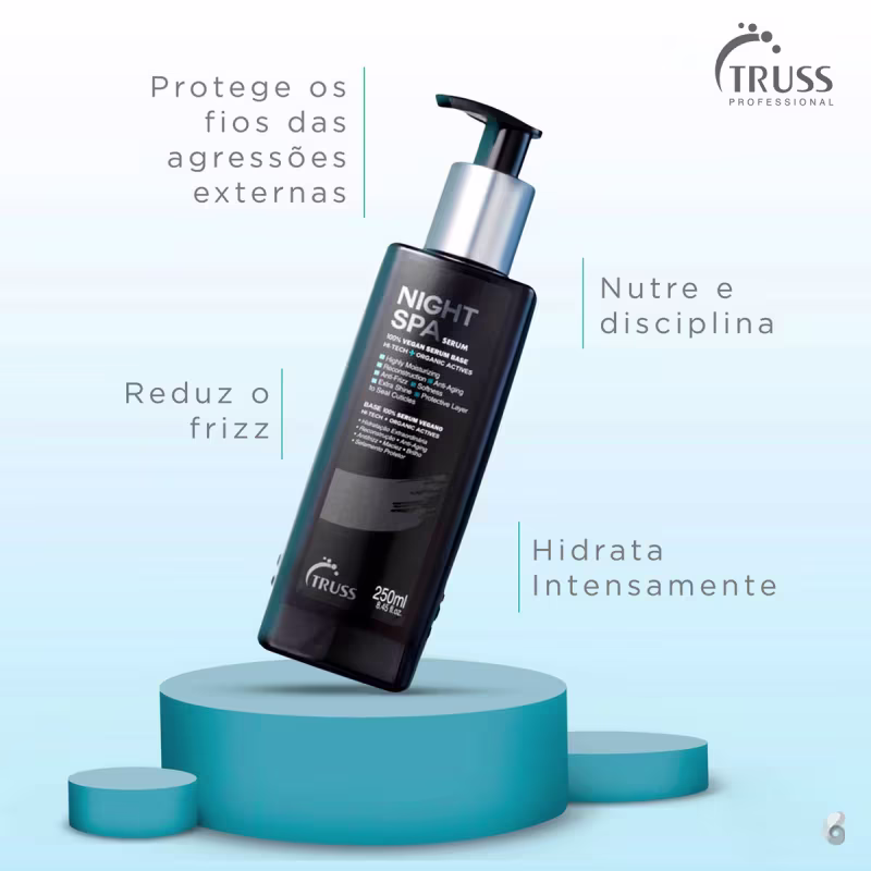 Kit Truss Color Shield - Shampoo & Condicionador 1 Litro + Night SPA 250ml