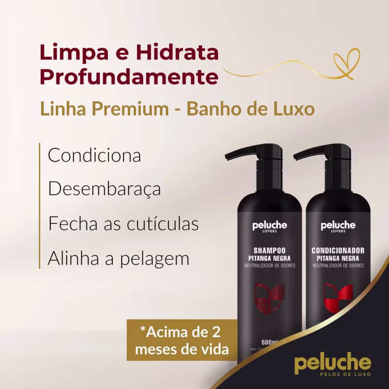 Kit Peluche Pitanga Negra Trio, 3 produtos.