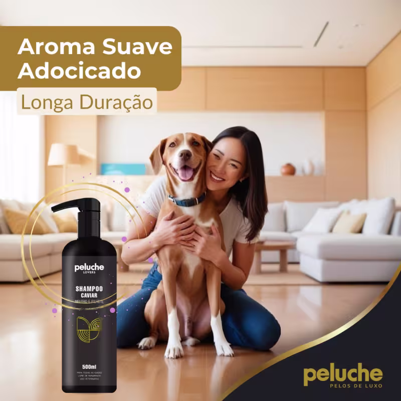 Shampoo Neutro Peluche Caviar Filhote, 500ml.