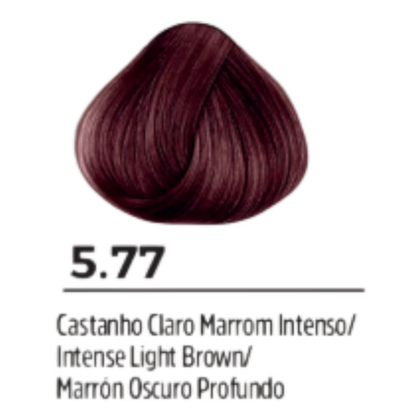 Coloração Permanente Select Color Nº5.77 Castanho Acobreado Marrom Intenso Prohall 50g
