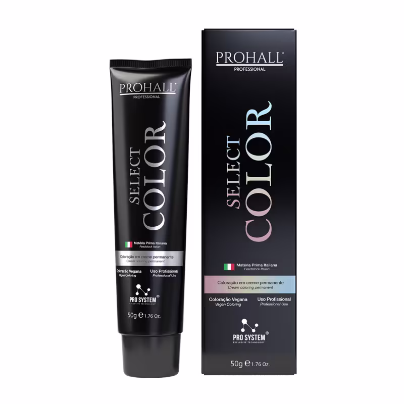 Coloração Permanente Select Color Nº5.77 Castanho Acobreado Marrom Intenso Prohall 50g