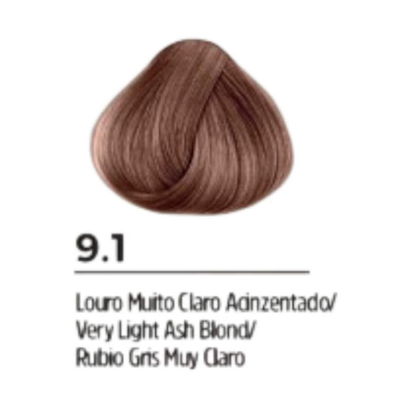 Coloração Permanente Select Color N°9.1 Louro Muito Claro Acinzentado Prohall